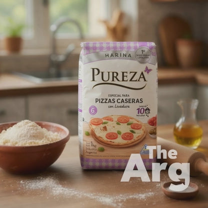 Pureza Self-Rising Wheat Flour for Pizza 1kg / 2.2lb