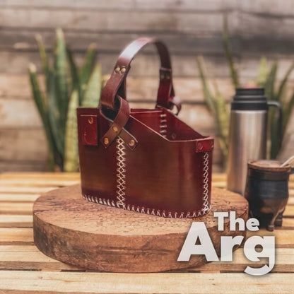 Brown Leather Mate Bag Traditional Argentine Matera