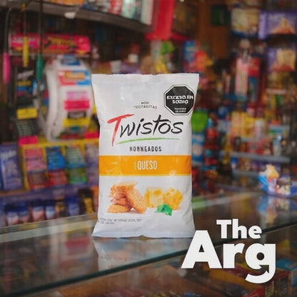 Twistos Cheese Mini Toasted Snacks 155g | Argentine Baked Crunchy Wheat Snacks