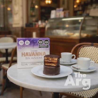Havanna Sugar-Free Alfajores Box (9 Units) – Gluten-Free with Dulce de Leche & Dark Chocolate – 630g