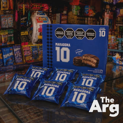 Alfajor Maradona Chocolate Coated with Dulce de Leche Filling | Box of 6 (60g Each)