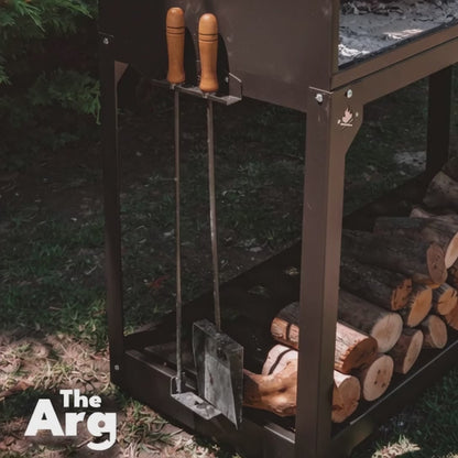 Kit para barbacoa: pala grande y atizador