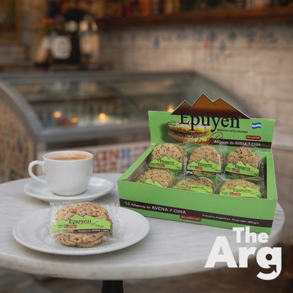 Epuyen Oat and Chia Light Alfajor with Dulce de Leche Filling 12 Units 600g / 1.32lb