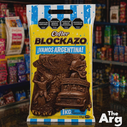 Cofler Blockazo Vamos Argentina Special Edition Chocolate Bar 1kg