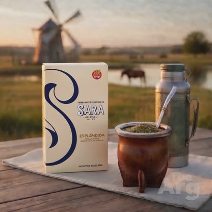 Sara Espléndida Yerba Mate – Herbal Functional Blend with Centella, Melissa & Horsetail | Smooth & Light Mate