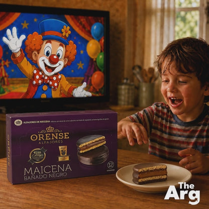 Orense Cornstarch Alfajores Covered in Dark Chocolate 12u 775g