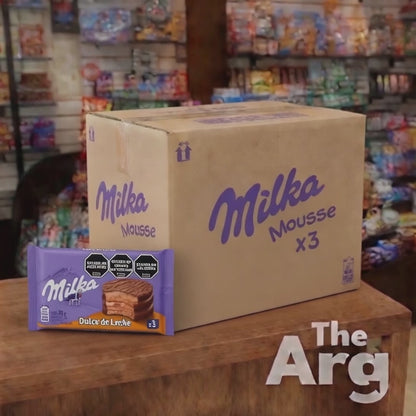 Milka Triple Alfajor with Dulce de Leche Box 36 Units (70g Each)