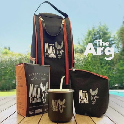 Mula Plateada Mate Kit with Yerba Mate 500g
