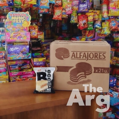 Alfajor Blanco y Negro Triple Chocolate Blanco con Dulce de Leche y Vainilla Caja x21 (73.5g c/u)