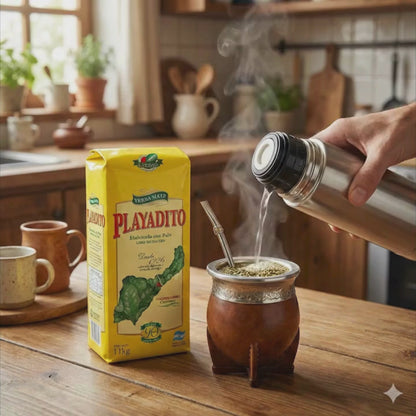 Playadito Yerba Mate Traditional Con Palo from Colonia Liebig (1 kg / 2.2 lb)