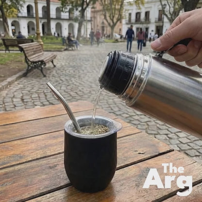Mate with Spill-Proof Lid and Straw | Argentine Mate Cup Set