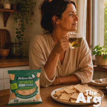 Molinos Ala Extra Crispy Rice Toast 100g / 0.22lb | Argentine Classic Rice Toast