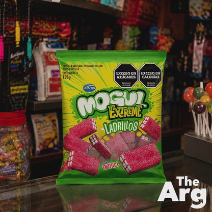 Arcor Mogul Extreme Strawberry Sour Gummies Brick Shape 150g
