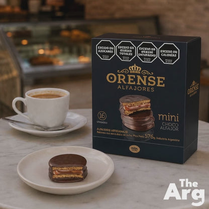 Orense Mini Alfajores with Dulce de Leche and Semisweet Chocolate Coating 16 Units 576g / 1.27lb