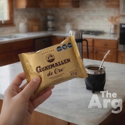 Guaymallen Alfajor Oro Dulce de Leche with Cocoa Coating 48g