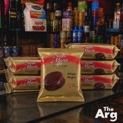 Santa Maria Gluten Free Dark Chocolate Alfajores 6 Units | Argentine Alfajores Sin TACC