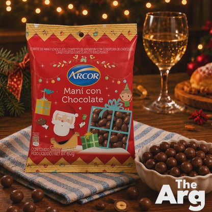 Arcor Maní con Chocolate Milk Chocolate Coated Peanuts 80g | Argentine Snack
