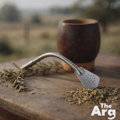 Changüi Flamenco Stainless Steel Mate Bombilla Straw