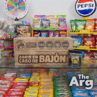 Rasta Milk Chocolate Alfajor Box (18 Units) – Dulce de Leche Filled Argentine Cookies 70g Each