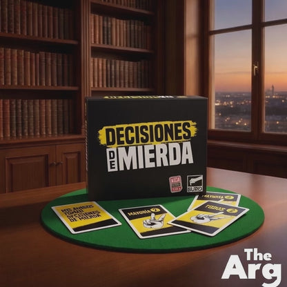 Decisiones de Mierda Card Game by Buró | Argentine Party Game