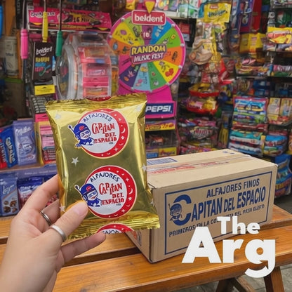 Capitán del Espacio Chocolate Alfajor Box 36 Units 40g Each