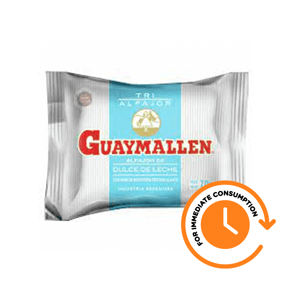 SALE Alfajor "Guaymallen" Triple White Chocolate with Dulce de Leche 1u 70g / 0.15lb