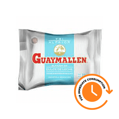 SALE Alfajor "Guaymallen" Triple White Chocolate with Dulce de Leche 1u 70g / 0.15lb