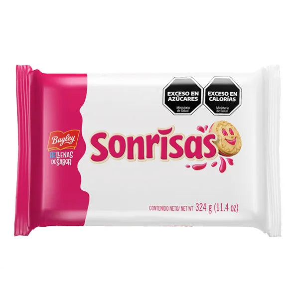 Sonrisas Cookies 3 Pack 324g / 11.42 oz | Argentine Biscuit Pack