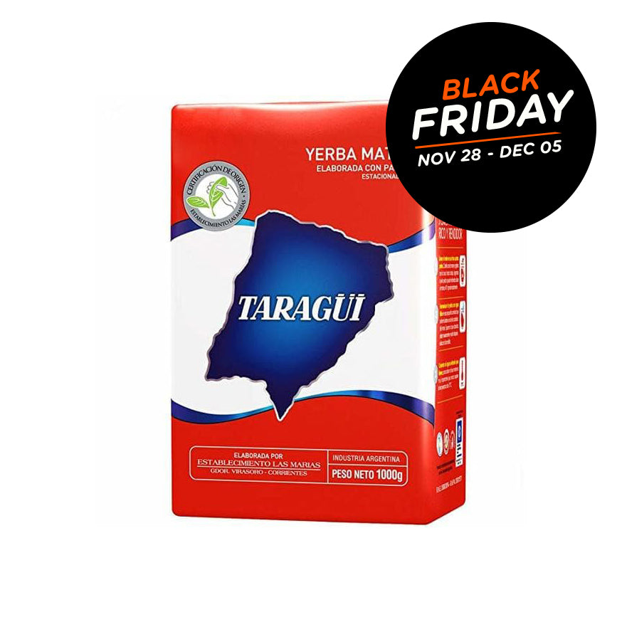 Black Friday Taragüi Yerba Mate Classic Flavour (with Stems) from Las Marías 1 kg / 2.2 lb