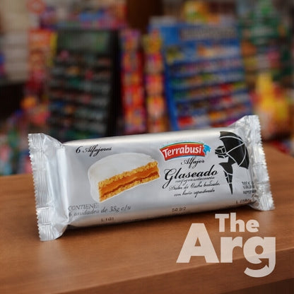 Terrabusi Glazed Alfajores with Dulce de Leche (6 Pack, 252g / 8.88 oz)