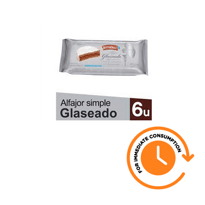 SALE Terrabusi Glazed Alfajores with Dulce de Leche (6 Pack, 252g / 8.88 oz)