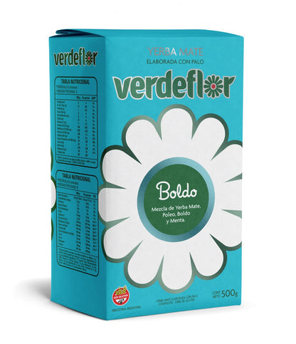 Verdeflor Yerba Mate with Boldo 500g | Herbal Argentine Mate Blend