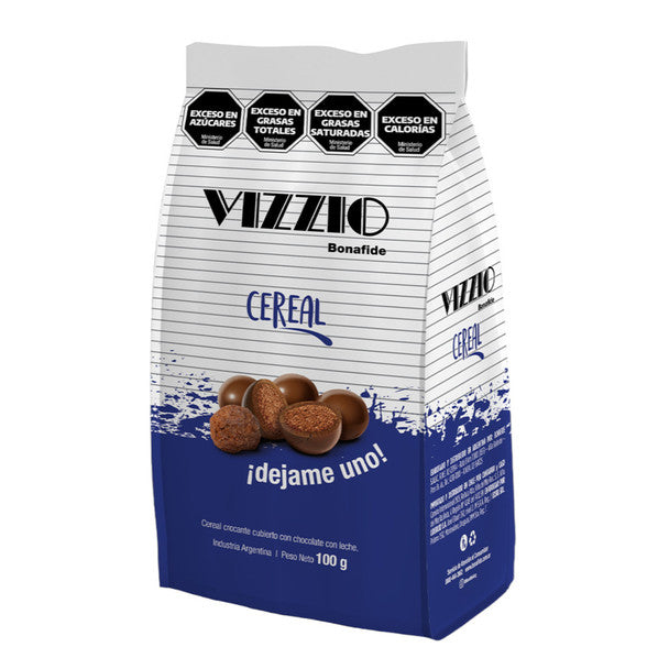 Vizzio Crunchy Cereal in Milk Chocolate - Festive Argentinian Snack for Christmas