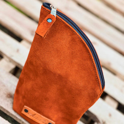 Porta yerba mate de ante - Marrón