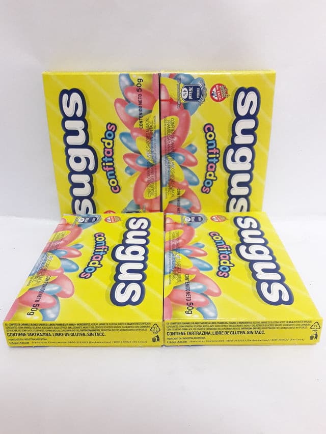 Sugus Confitados Hard Candy with Soft Interior 50 g / 1.8 oz box.