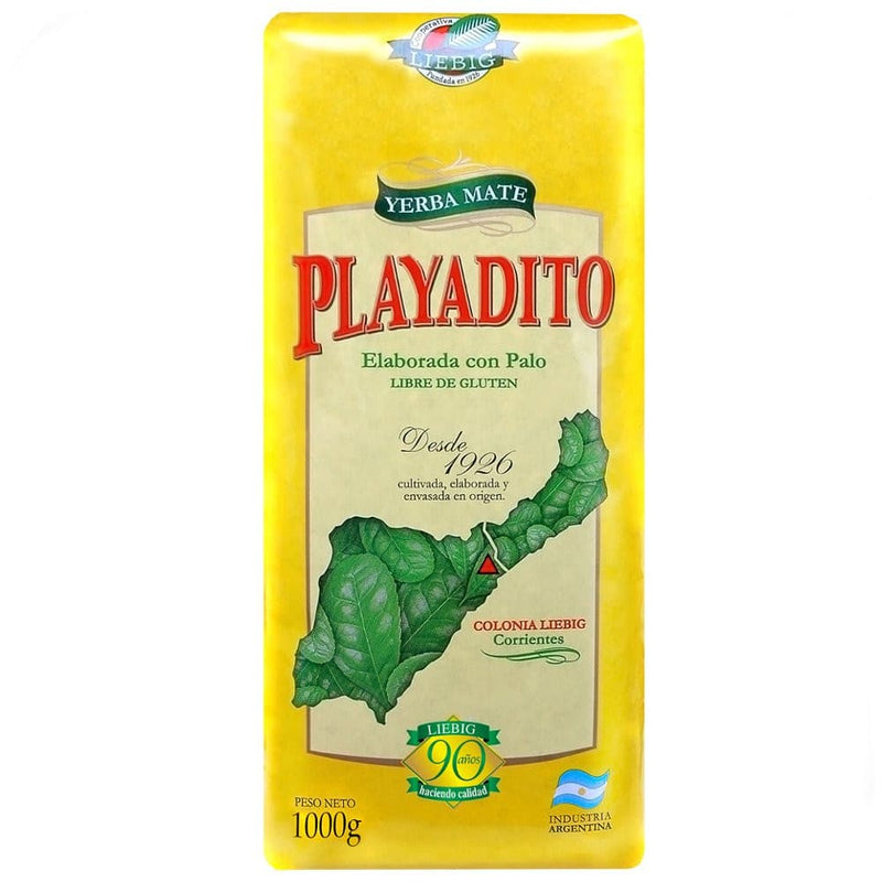 Playadito Yerba Mate Traditional Con Palo from Colonia Liebig (1 kg / 2.2 lb).