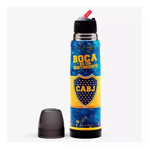 BOCA JUNIORS - Metal Thermos - 1 litro - Argentina Soccer - FOR MATE
