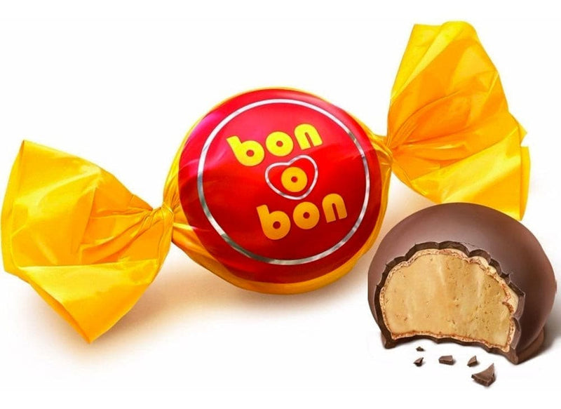 Bon O Bon Traditional Chocolate Bite Filled with Peanut Butter from Argentina 15 Boxes of 30 Bites