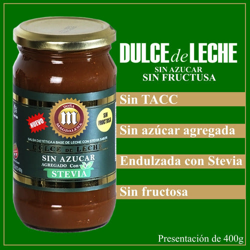 Dulce de Leche "Doña Magdalena" with Stevia 400g. / 0.8lb..