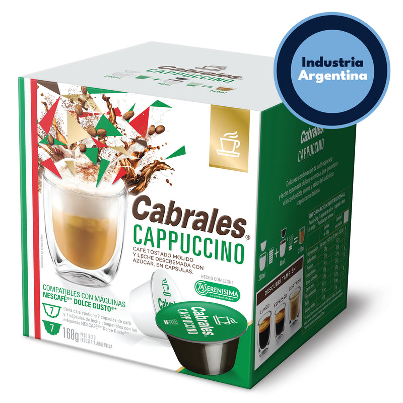 Cabrales Cappuccino Coffee Capsules 84g.