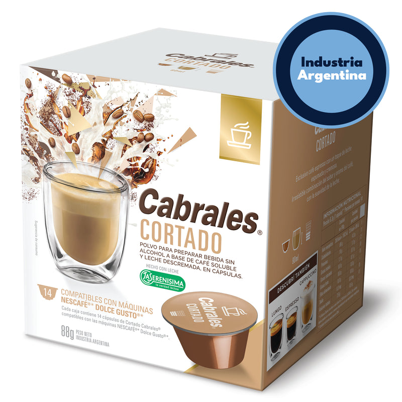 Cabrales Cortado Coffee Capsules 84g.