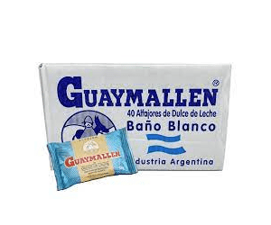 Alfajor "Guaymallen" White Chocolate with Dulce de Leche Box 40u 38g / 0.08lb.