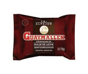 Alfajor "Guaymallen" Triple Milk Chocolate with Dulce de Leche 1u 70g / 0.15lb.