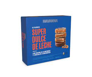 Alfajor "Havanna" Super Dulce De Leche Chocolate Semiamargo with Dulce de Leche & Almond Flour 9u 630g / 1.38lb.