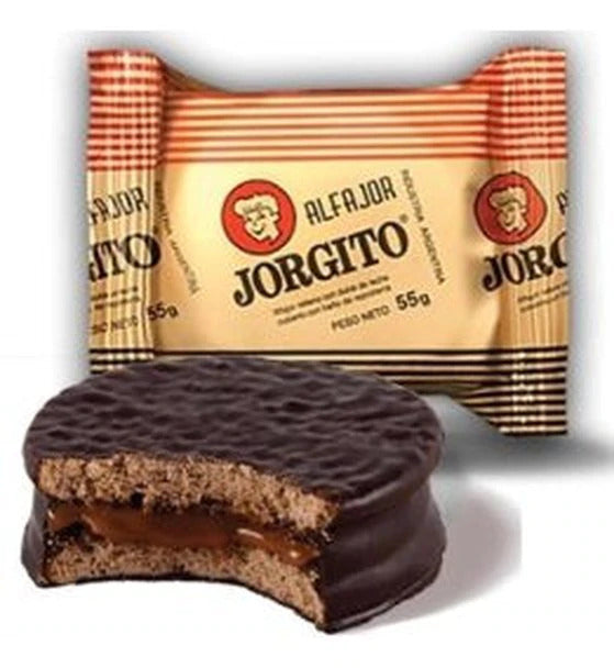 Alfajor "Jorgito" Filled with Milk Caramel and Chocolate Coating 1u 55g / 0.12lb.