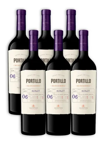 Portillo Merlot 750 ml (6 Bottles).