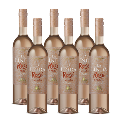 La Linda Rose de Malbec 750 ml (box of 6 Bottles).
