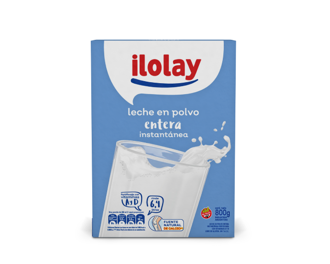 Instant Powdered Whole Milk "Ilolay" - 800g / 1.76lb.
