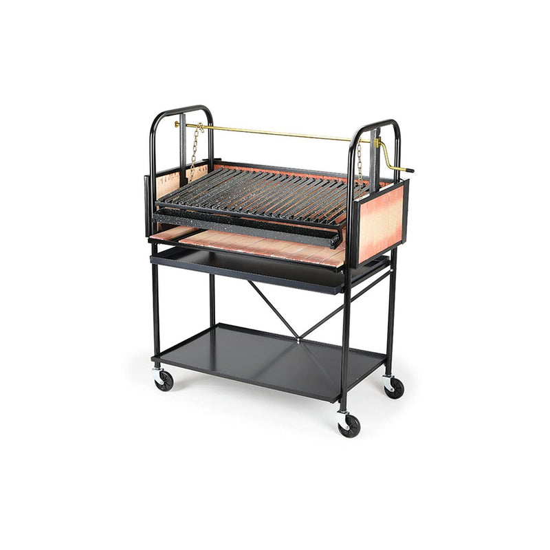 Movable BBQ Outdoor Grill with Refractory Bricks Backyard Cooking - Valiparri Nº 9.