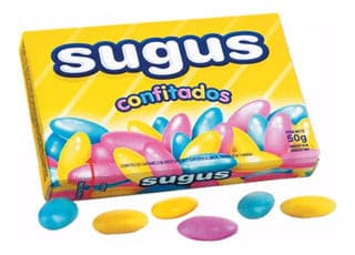 Sugus Confitados Hard Candy with Soft Interior 50 g / 1.8 oz box.